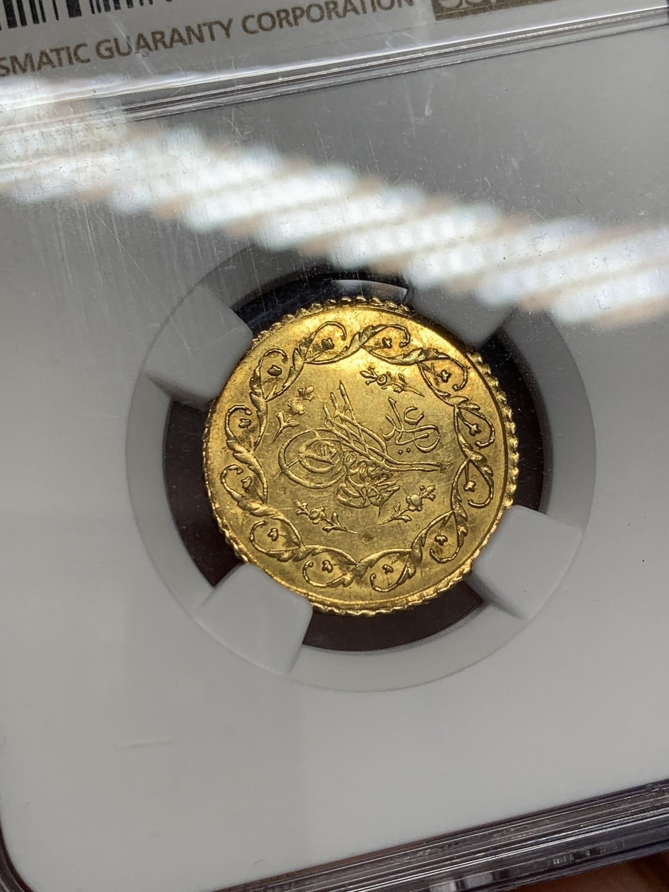 《竞宝斋》第207场-周日，周一 2场 (全场包邮) NGC-MS62 AH1223/27年奥斯曼土耳其小金币 19世纪初期的金币，设计精美，压力十足