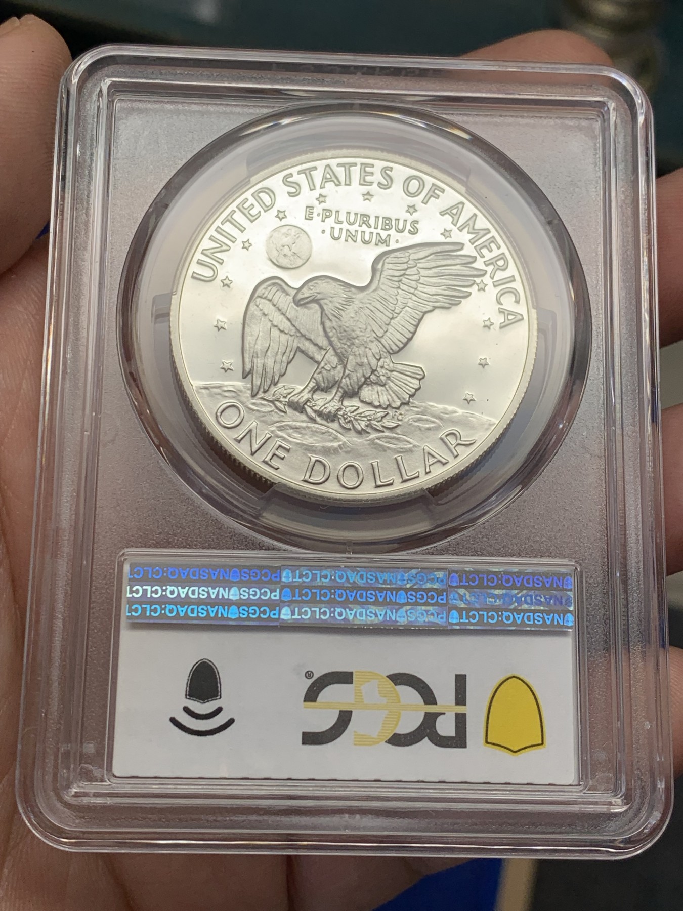 《竞宝斋》第207场-周日，周一 2场 (全场包邮) PCGS PR69 美国1972艾森豪威尔精制大银币