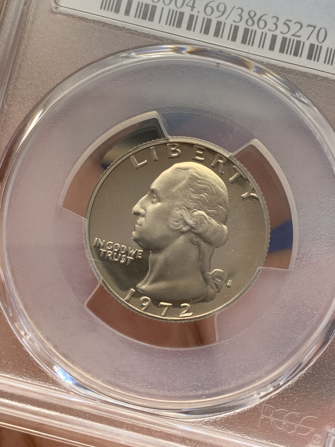 《竞宝斋》第207场-周日，周一 2场 (全场包邮) PCGS PR69 美国1972精制25美分