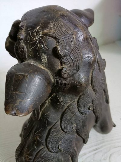 清代8斤8两铜狮子大摆件~镇宅避邪 清代8斤8两铜狮子大摆件~镇宅避邪