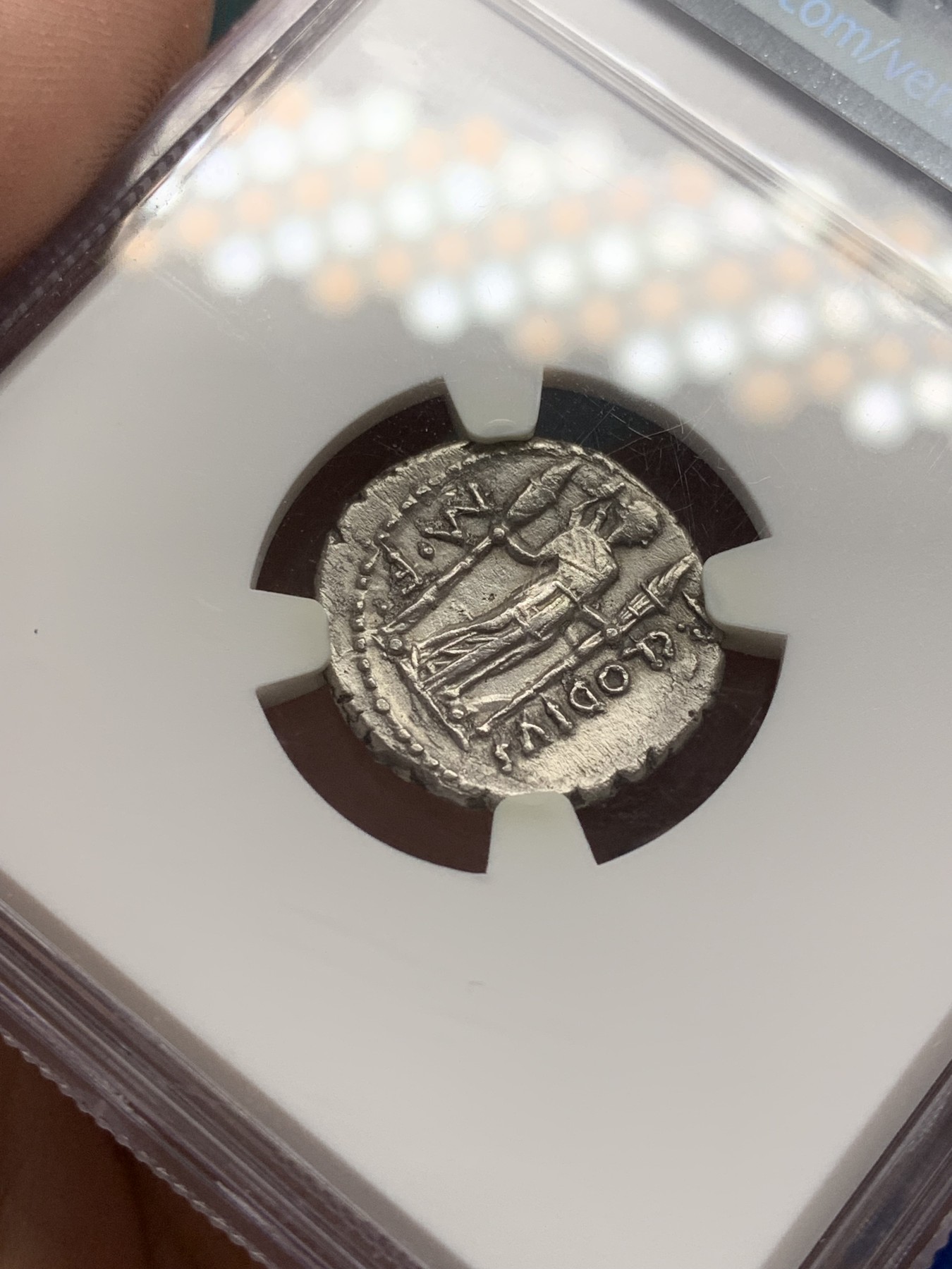 《竞宝斋》第207场-周日，周一 2场 (全场包邮) NGC-Ch XF 古罗马共和时期 阿波罗银币 背面狄安娜女神手握火炬 1狄纳里 3.76g