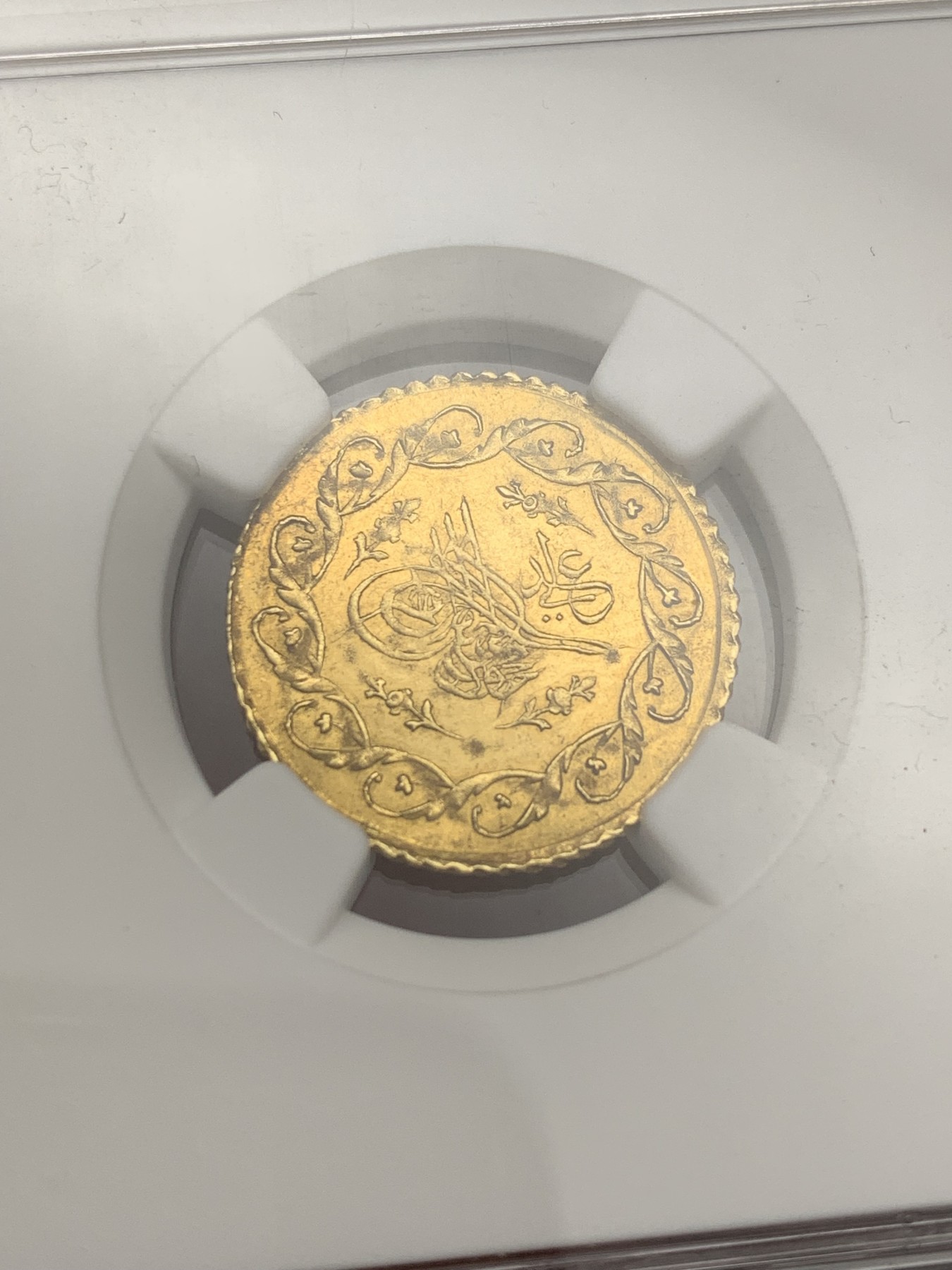 《竞宝斋》第207场-周日，周一 2场 (全场包邮) NGC-MS62 AH1223/27年奥斯曼土耳其小金币 19世纪初期的金币，设计精美，压力十足