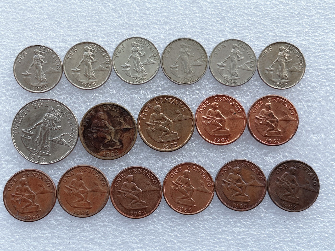 全场一元起拍 世界钱币散币场 第30期 菲律宾 打铁少女和打铁男火山