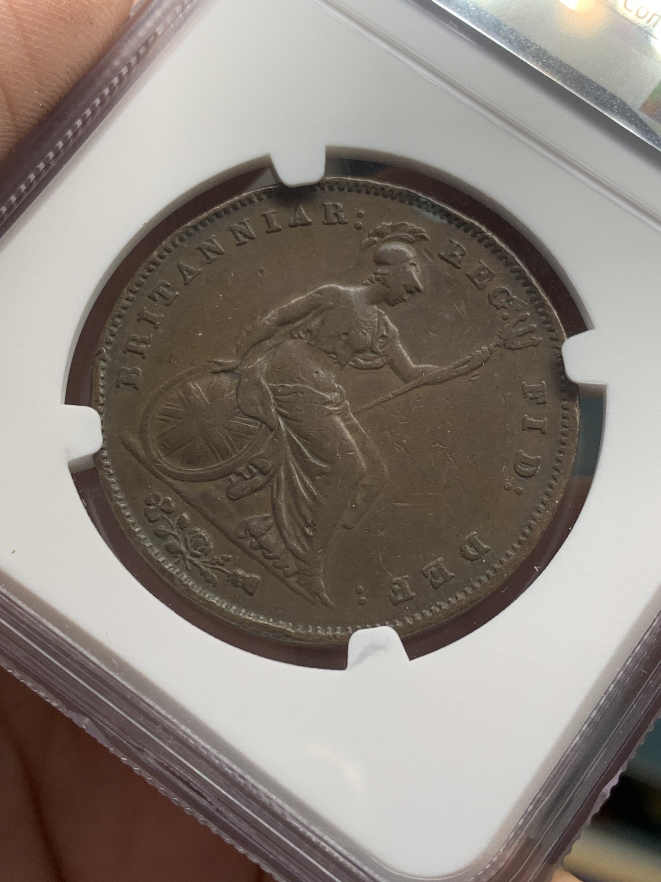 《竞宝斋》第207场-周日，周一 2场 (全场包邮) NGC fine details 英国1858年1便士铜币