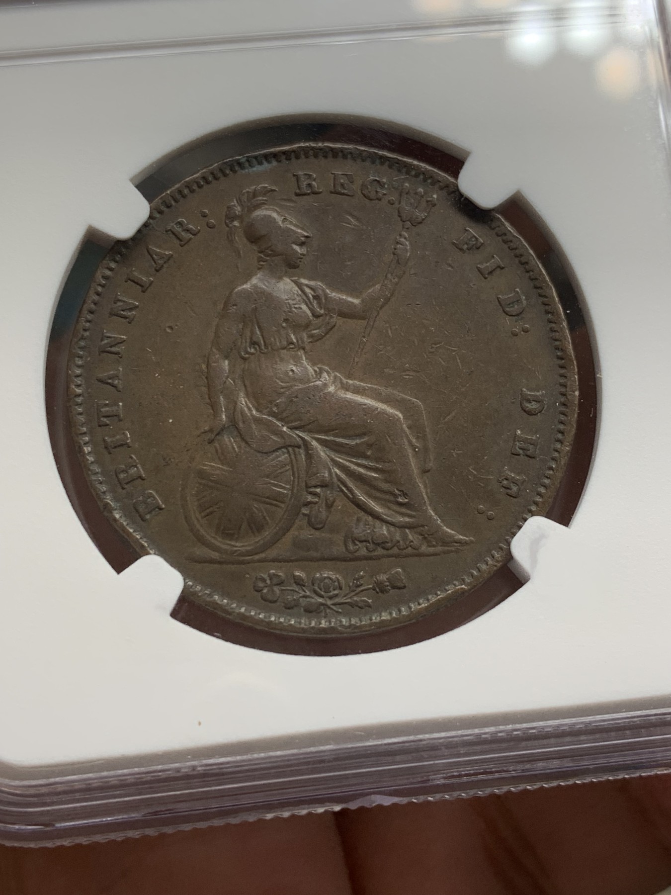 《竞宝斋》第207场-周日，周一 2场 (全场包邮) NGC fine details 英国1858年1便士铜币