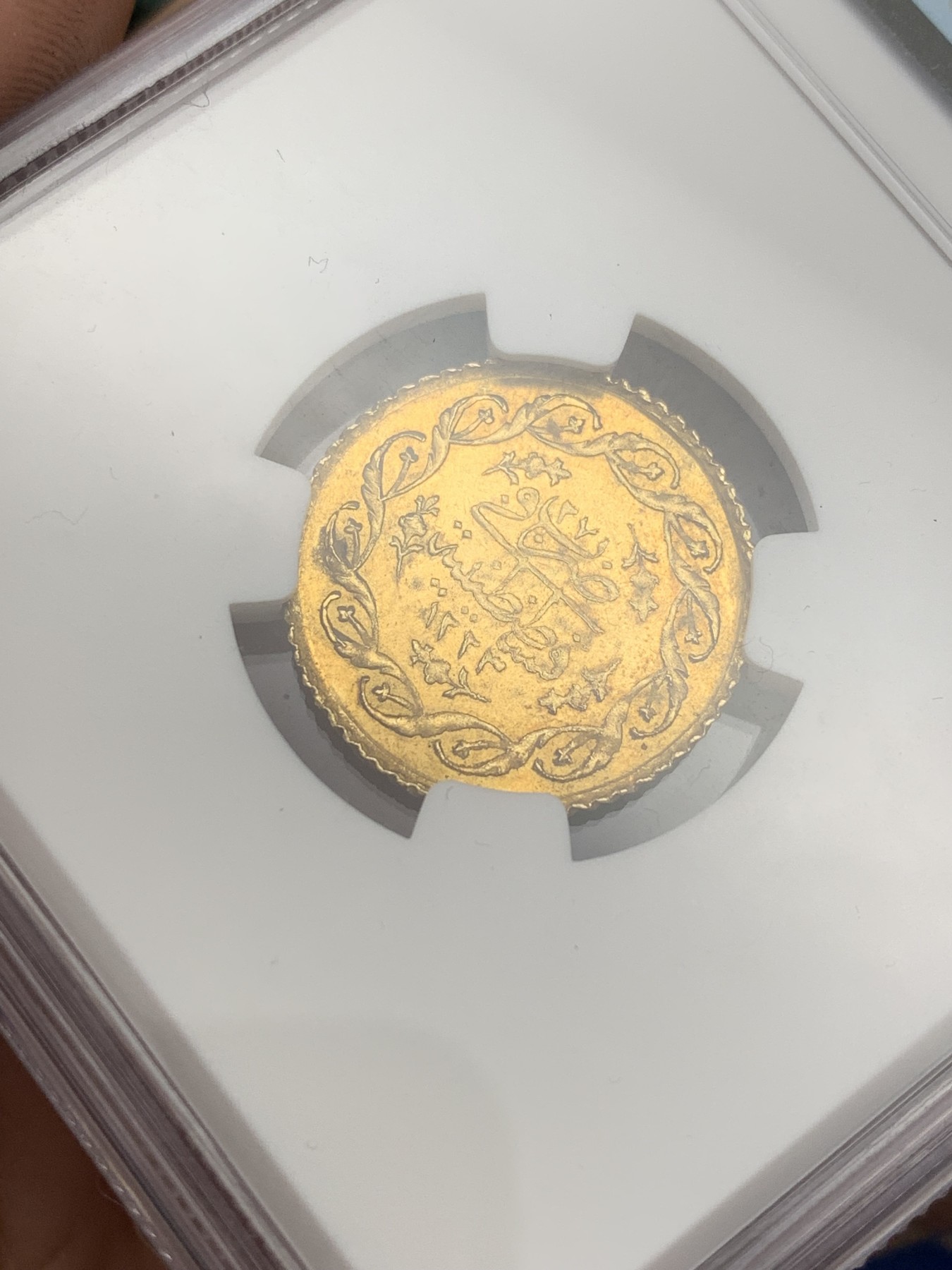 《竞宝斋》第207场-周日，周一 2场 (全场包邮) NGC-MS62 AH1223/27年奥斯曼土耳其小金币 19世纪初期的金币，设计精美，压力十足