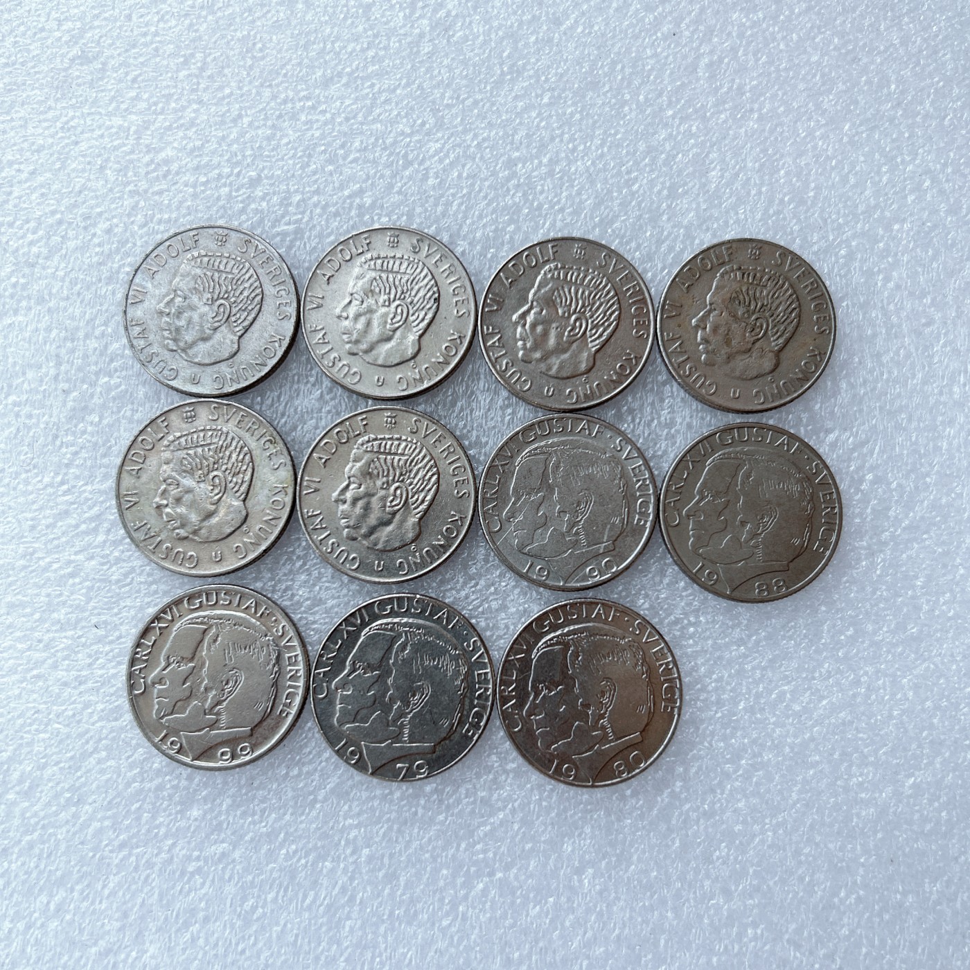 全场一元起拍 世界钱币散币场 第30期 瑞典1克朗 11枚