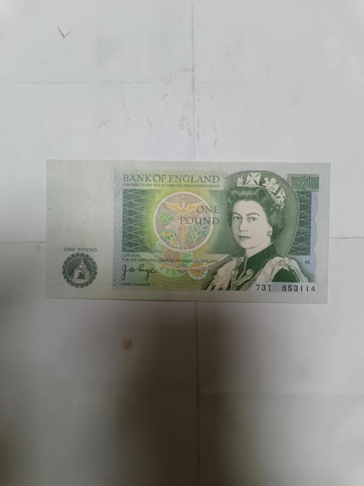 【20231018】非全新纸币第七十八场 英国D序列1镑，好品