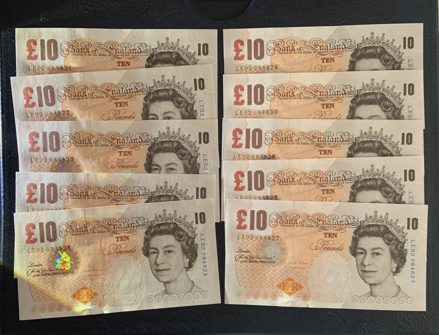 收藏联盟Quantum Auction 第297期拍卖  英国2004版10英镑标准十连号 品相全新UNC 