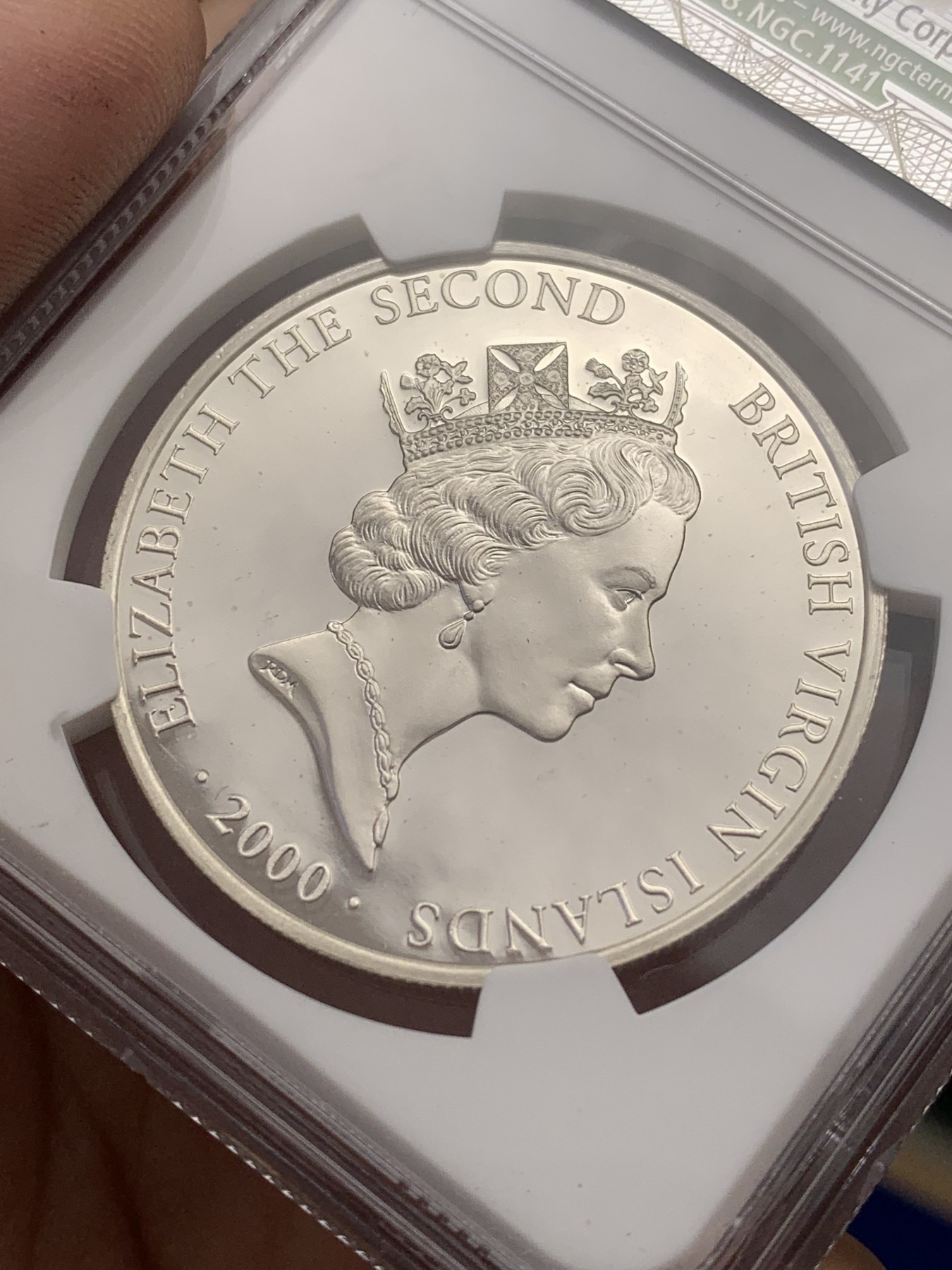 《竞宝斋》第207场-周日，周一 2场 (全场包邮) NGC PF68UC 2000年英属维京群岛名画系列之 亨利·卢梭—梦境20$银币 首见。