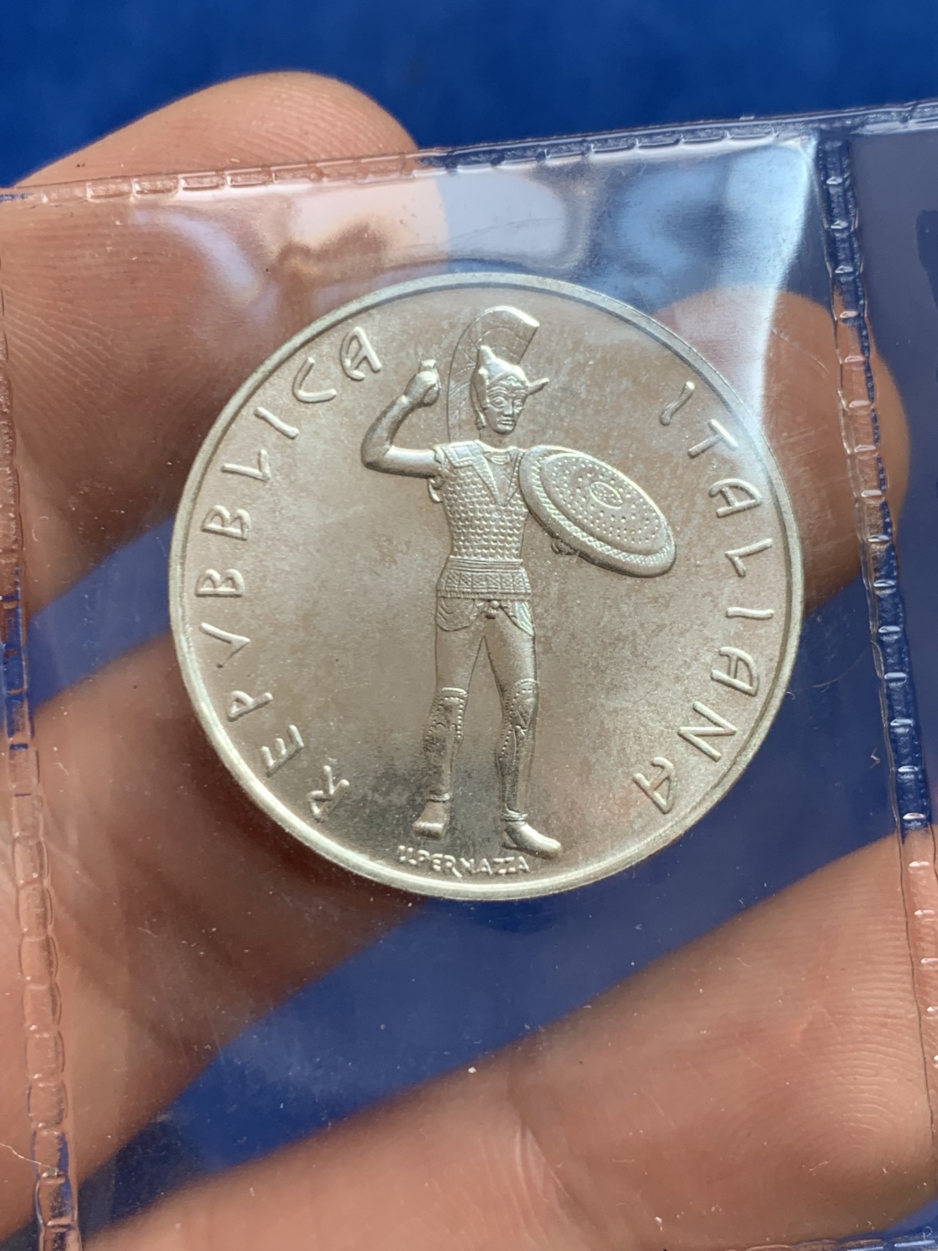 《竞宝斋》第207场-周日，周一 2场 (全场包邮) 意大利1985年伊特鲁里亚文化年500里拉银币