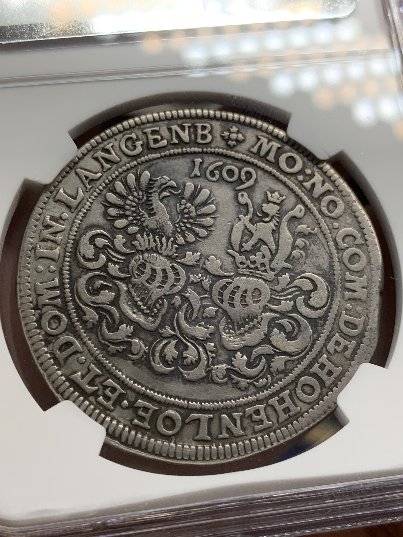 《竞宝斋》第207场-周日，周一 2场 (全场包邮) NGC XFD 德国1609霍亨索伦泰勒，极其稀有 非常不错的品种