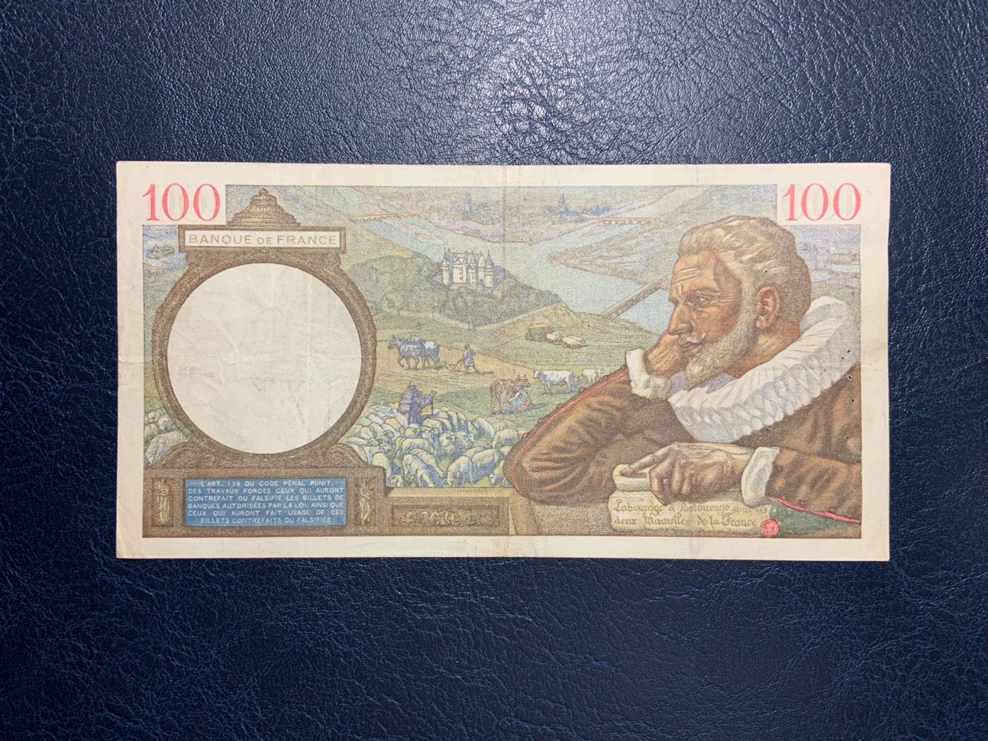 收藏联盟Quantum Auction 第297期拍卖  法国1939年100法郎 品相如图  巴黎圣母院