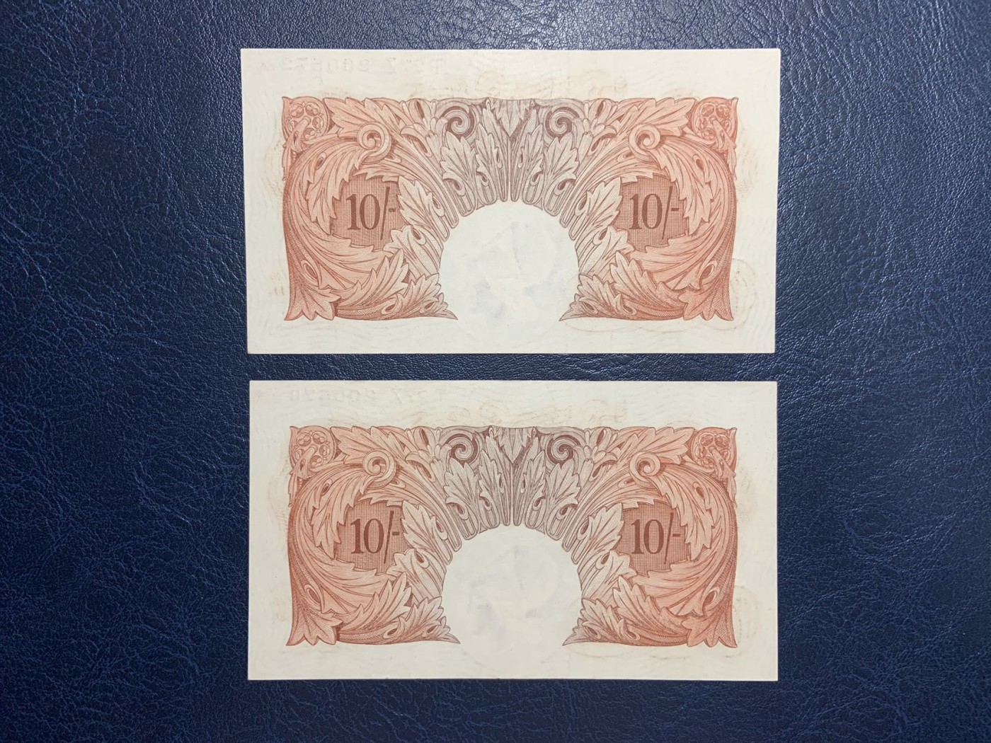 收藏联盟Quantum Auction 第297期拍卖  英国1949年10先令两连号 品相AU 早期版本