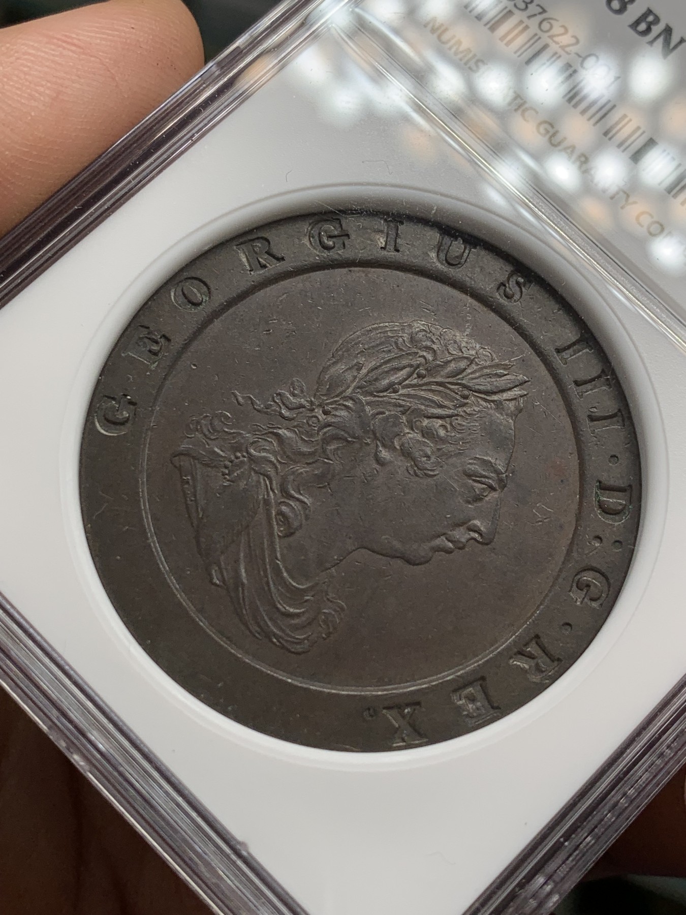 《竞宝斋》第207场-周日，周一 2场 (全场包邮) NGC AU58 英国 1797 车轮2便士大铜币 63分的日本刚成交1.1W 58分性价比高