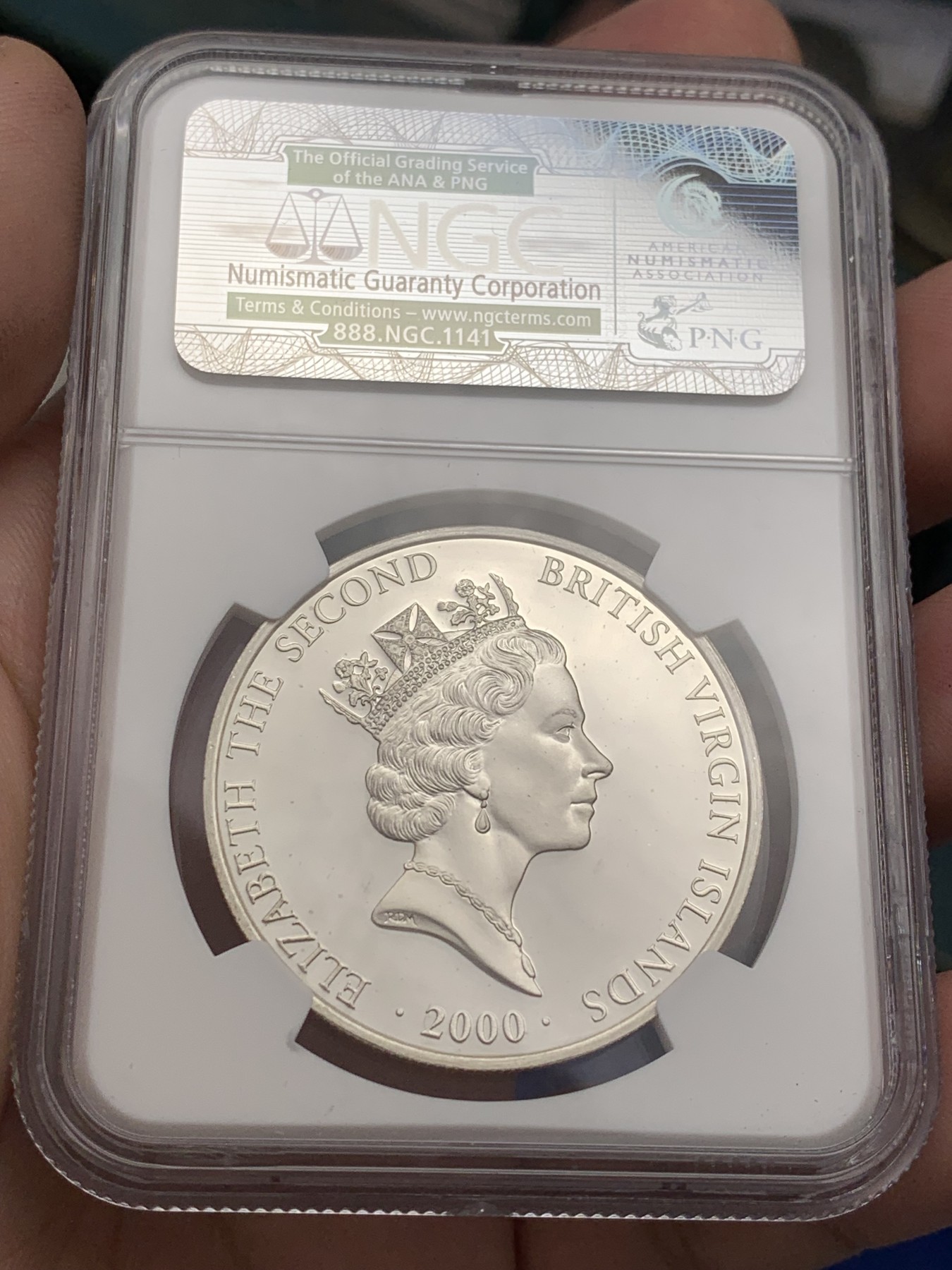 《竞宝斋》第207场-周日，周一 2场 (全场包邮) NGC PF68UC 2000年英属维京群岛名画系列之 亨利·卢梭—梦境20$银币 首见。