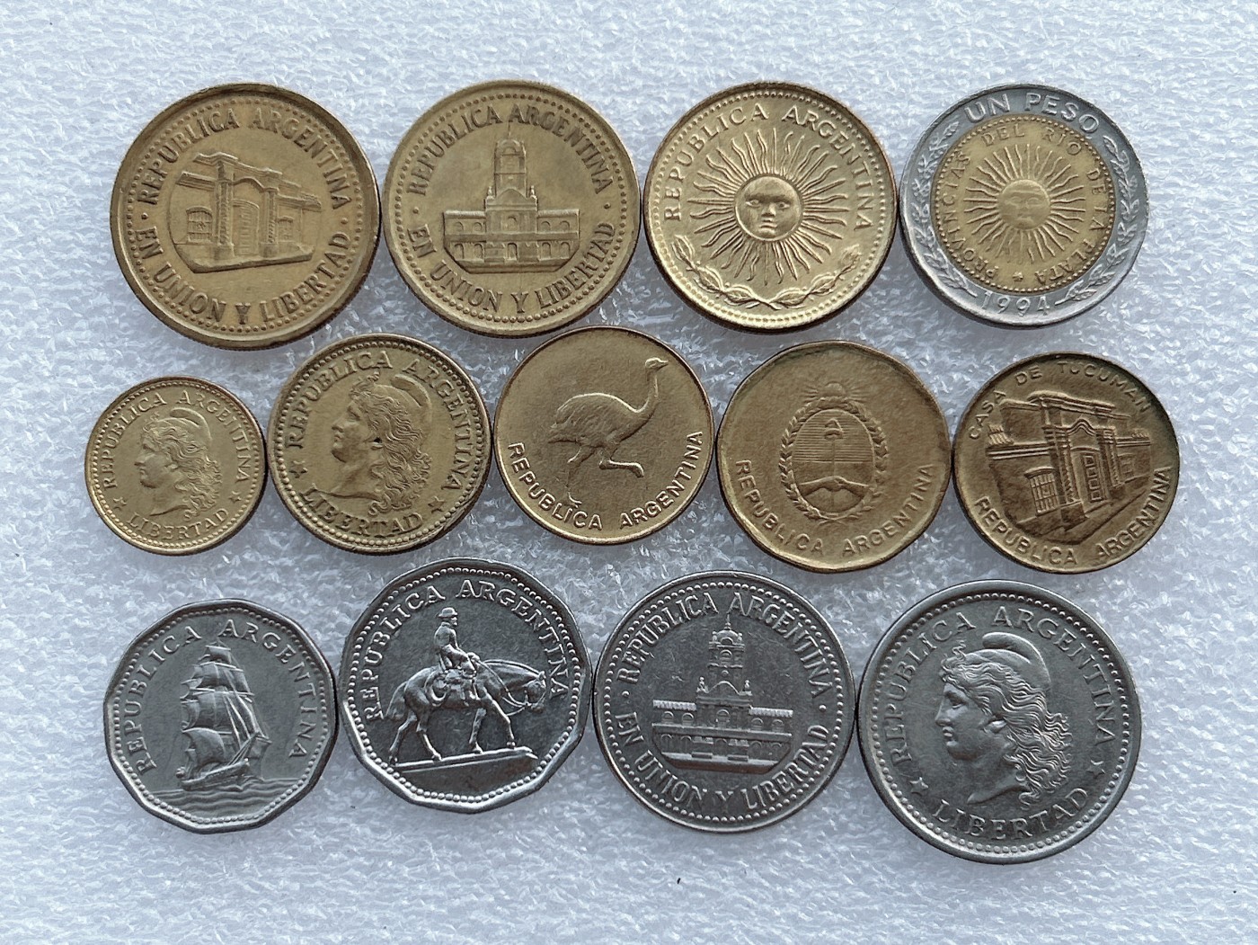 全场一元起拍 世界钱币散币场 第30期 阿根廷 13枚 不重复