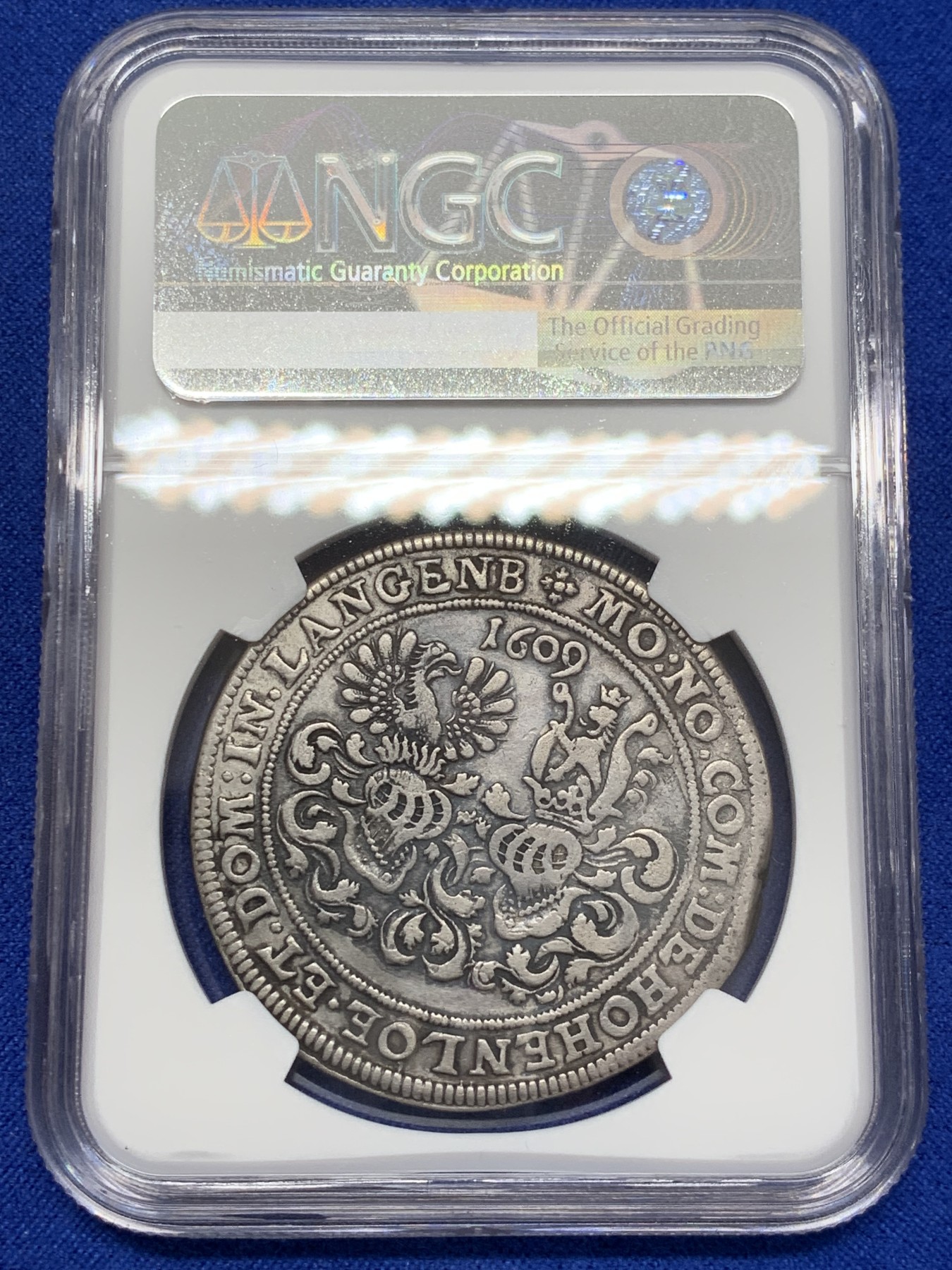 《竞宝斋》第207场-周日，周一 2场 (全场包邮) NGC XFD 德国1609霍亨索伦泰勒，极其稀有 非常不错的品种