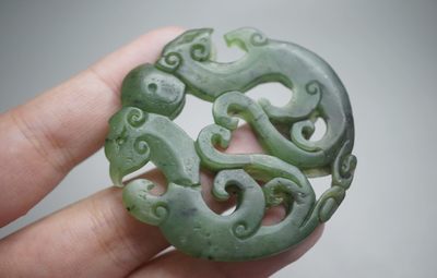 玉石翡翠玛瑙｜拍卖专场 和田玉碧玉玉佩挂件 