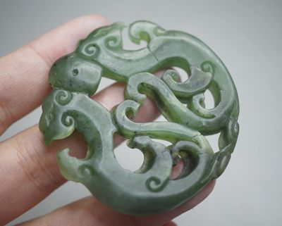 玉石翡翠玛瑙｜拍卖专场 和田玉碧玉玉佩挂件 