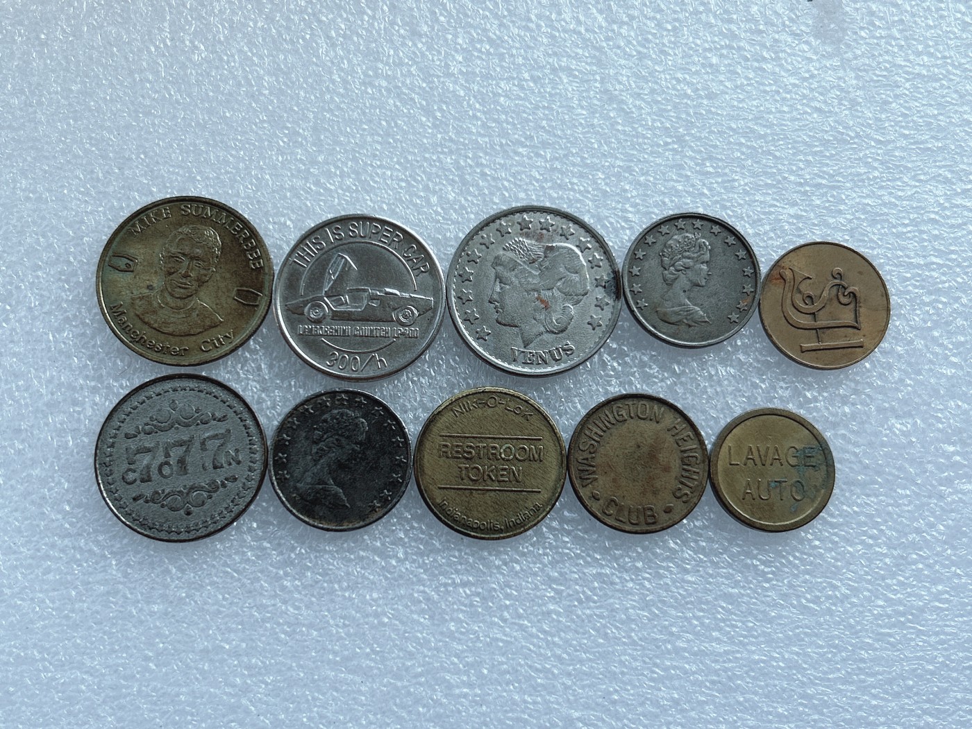 全场一元起拍 世界钱币散币场 第30期 游戏币 代币 10枚