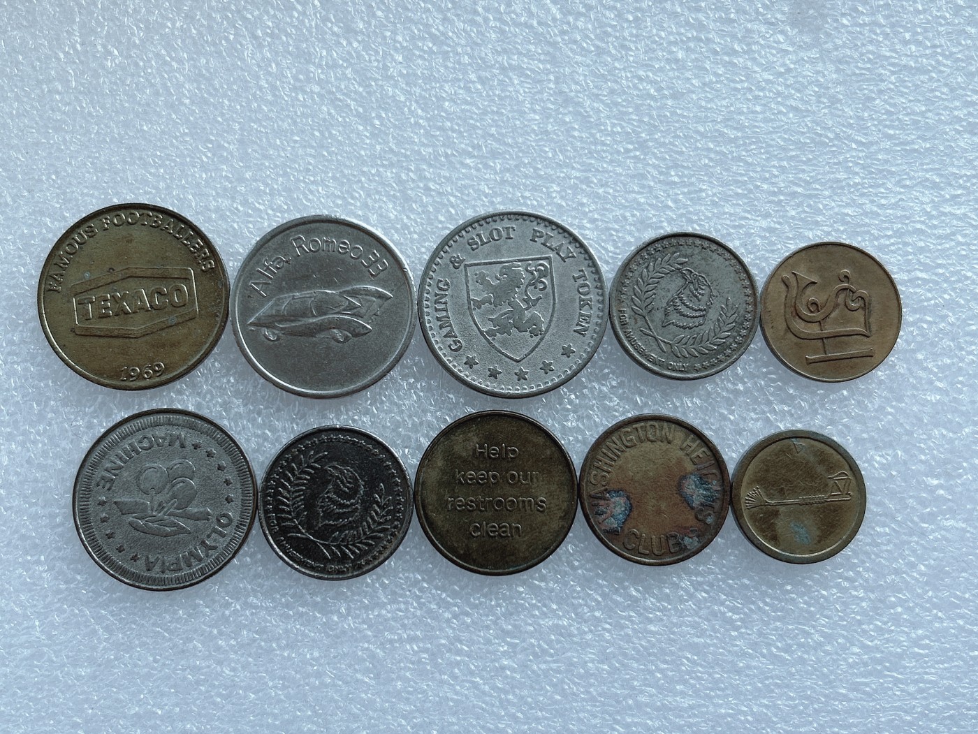 全场一元起拍 世界钱币散币场 第30期 游戏币 代币 10枚