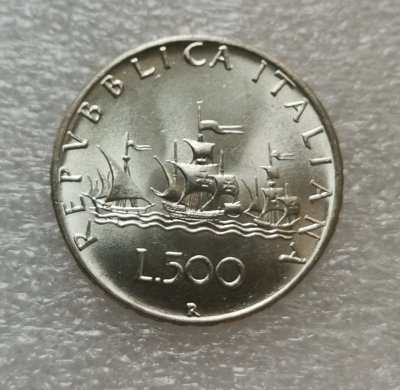 瓶子🏺第114期拍卖会  1965年意大利500里拉银币哥伦布文艺复兴少女原光好品