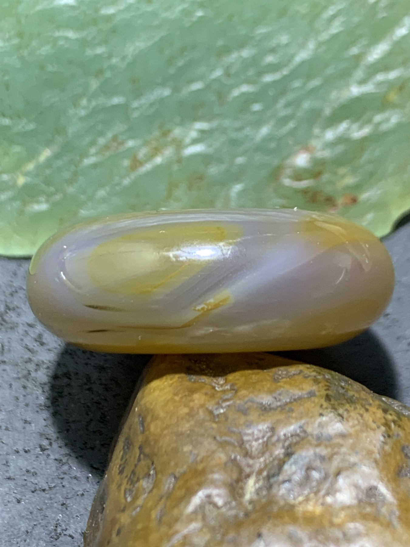 精美高玉化巴西玛瑙面包圈平安扣一个，