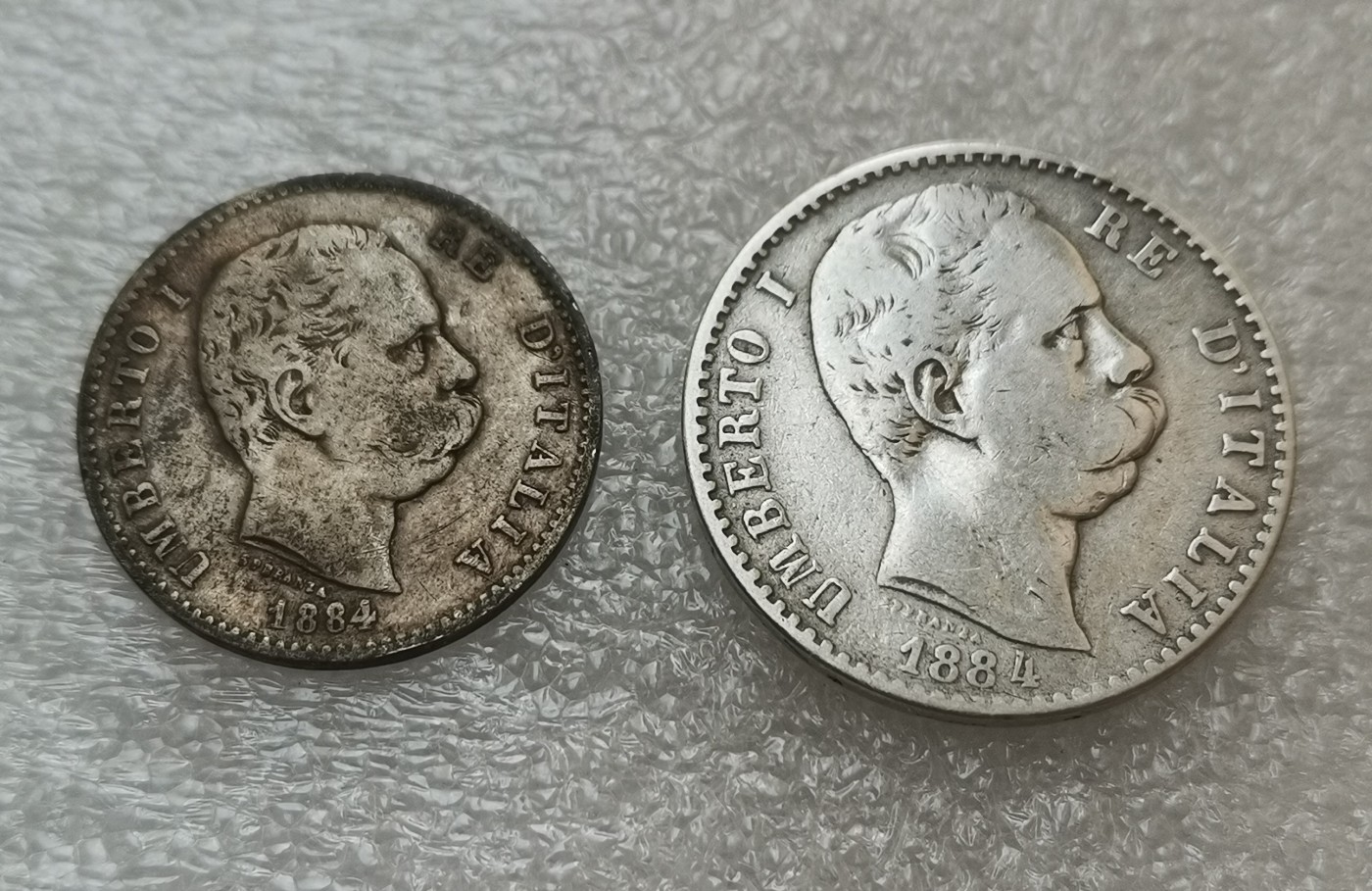 瓶子🏺第114期拍卖会  意大利1884年1里拉2里拉银币2枚