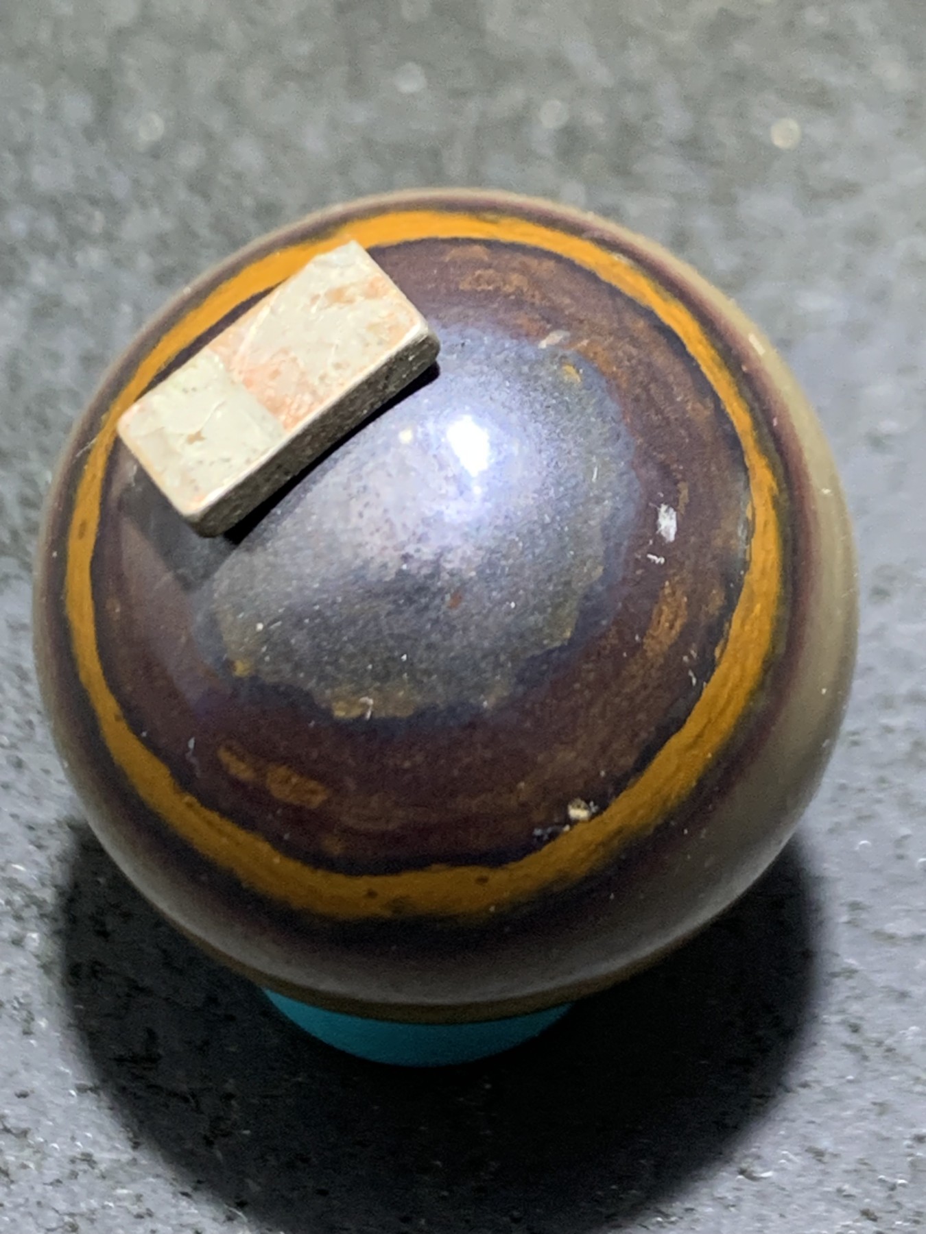 天然精美眼睛石随形大圆珠一颗