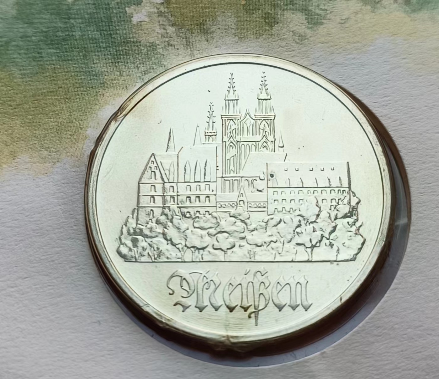 瓶子🏺第114期拍卖会  东德1972年梅森市5马克纪念币邮封