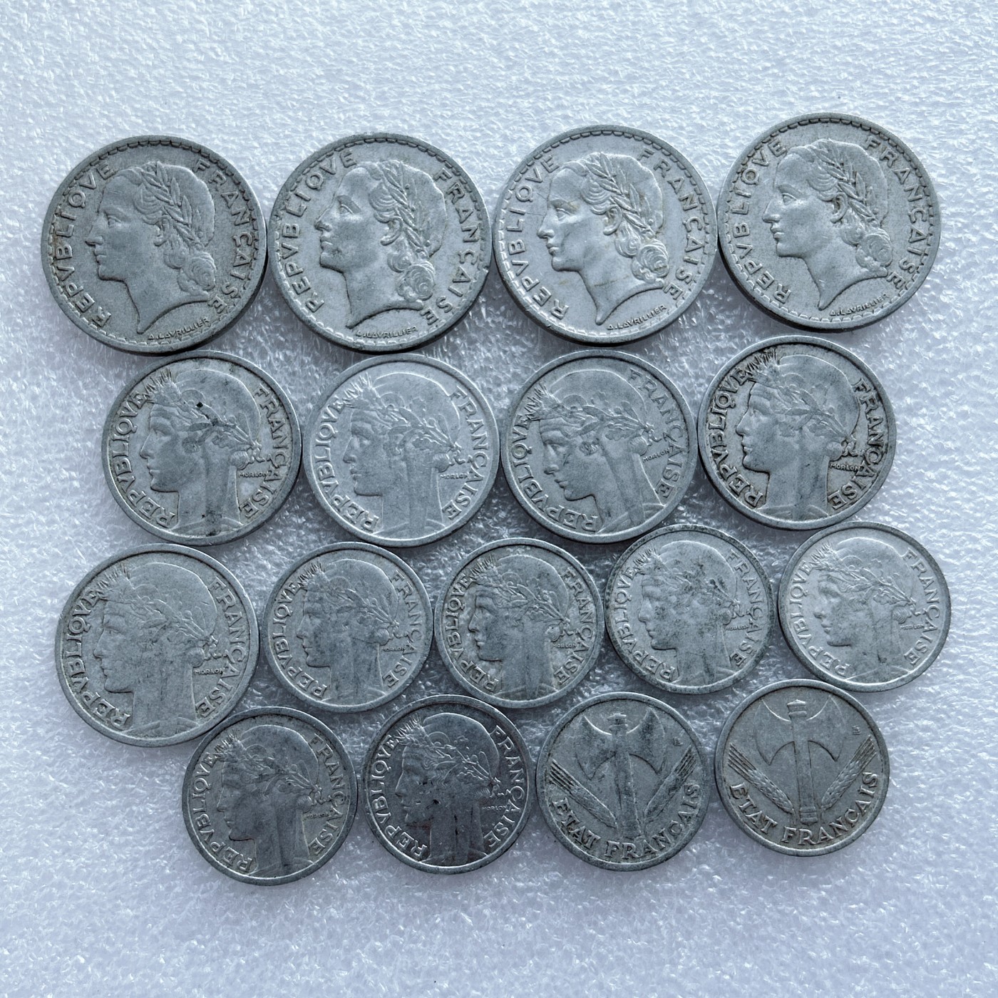 全场一元起拍 世界钱币散币场 第30期 法国 法郎币 铝币