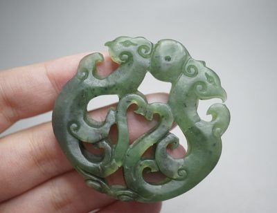 玉石翡翠玛瑙｜拍卖专场 和田玉碧玉玉佩挂件 