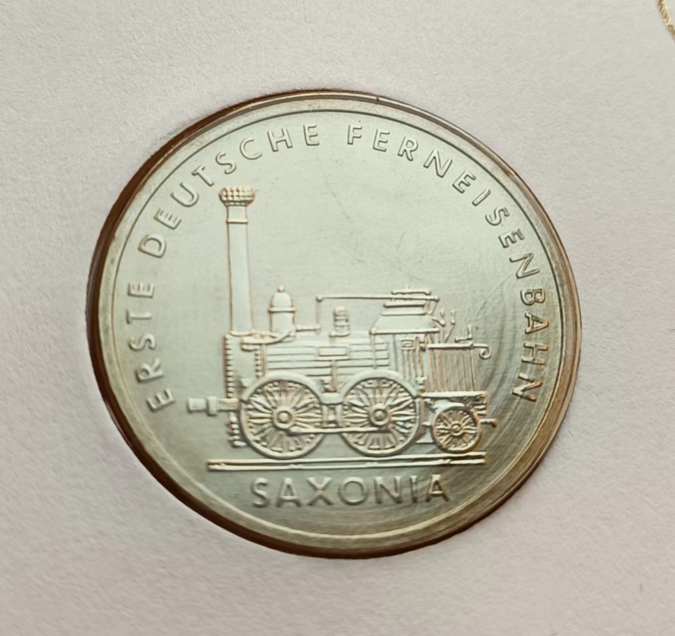 瓶子🏺第114期拍卖会  民主德国东德1988年萨克森5马克纪念币邮封