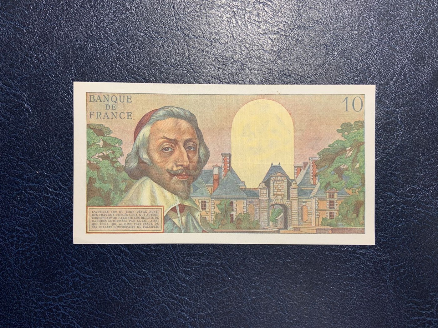 收藏联盟Quantum Auction 第298期拍卖  法国1959年10法郎 品相如图 红衣大主教 黎塞留