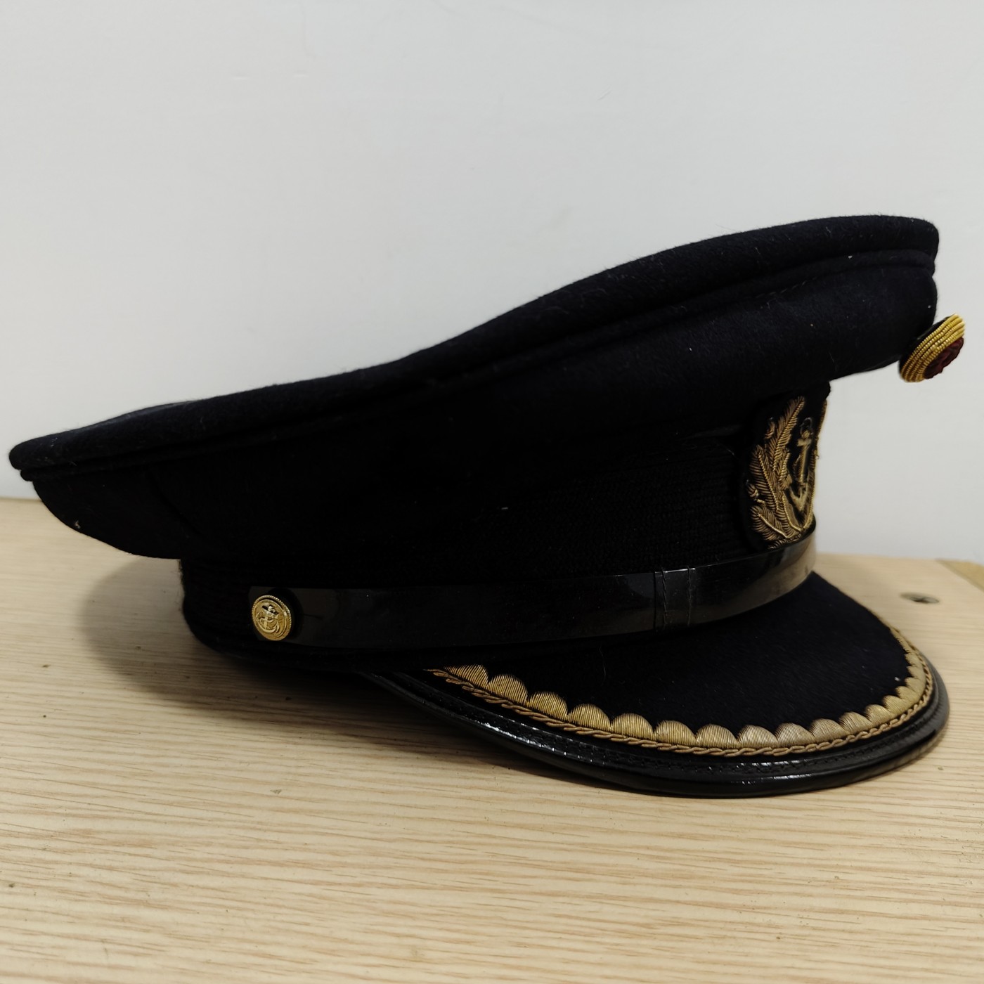 全场0元起拍 第101期 咸鱼国勋章拍卖专场 10月22日（周日）下午6：00开始 稀少 黑色帽罩 BW西德海军尉官大檐帽 58CM
