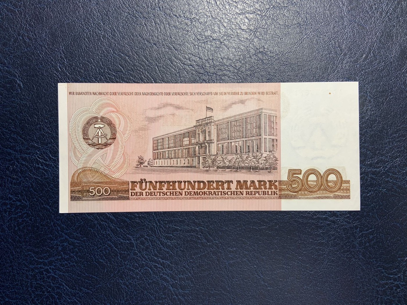 收藏联盟Quantum Auction 第298期拍卖  德国民主国家1985年500马克 品相UNC-