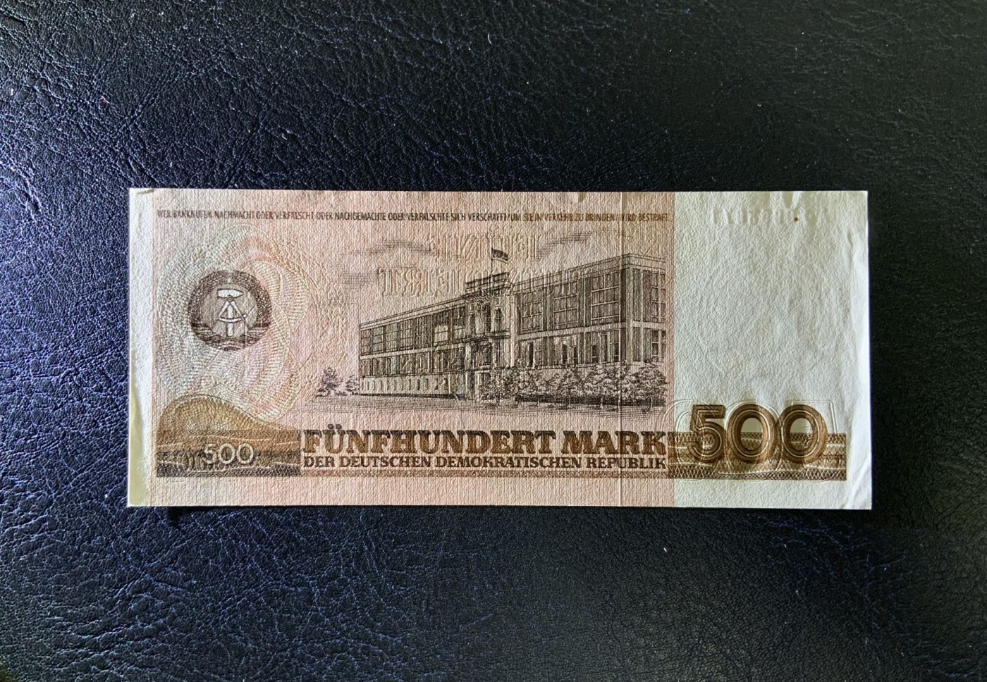 收藏联盟Quantum Auction 第298期拍卖  德国民主国家1985年500马克 品相UNC-