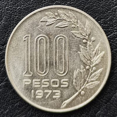 乌拉圭 1973年 老版硬币 100比索 - 乌拉圭 1973年 老版硬币 100比索