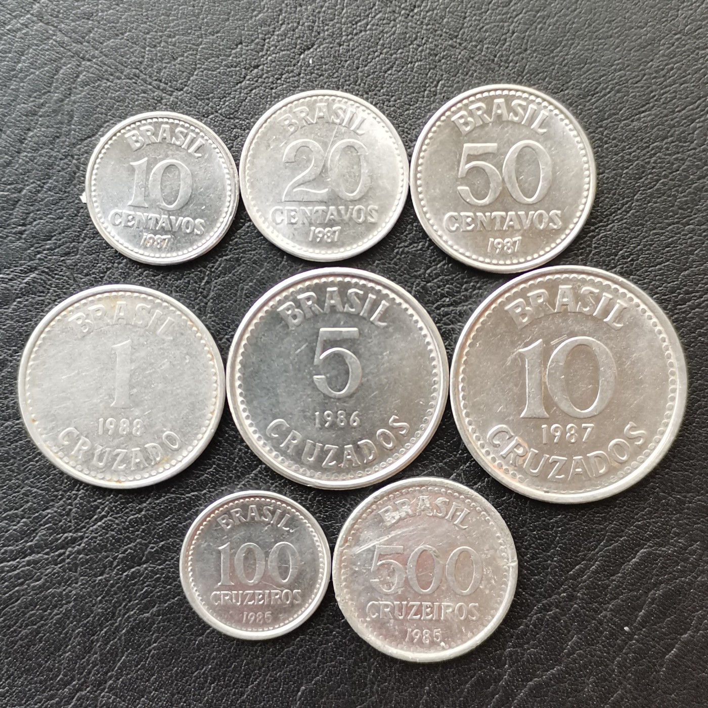 巴西 80年代 国徽版套币 全8枚