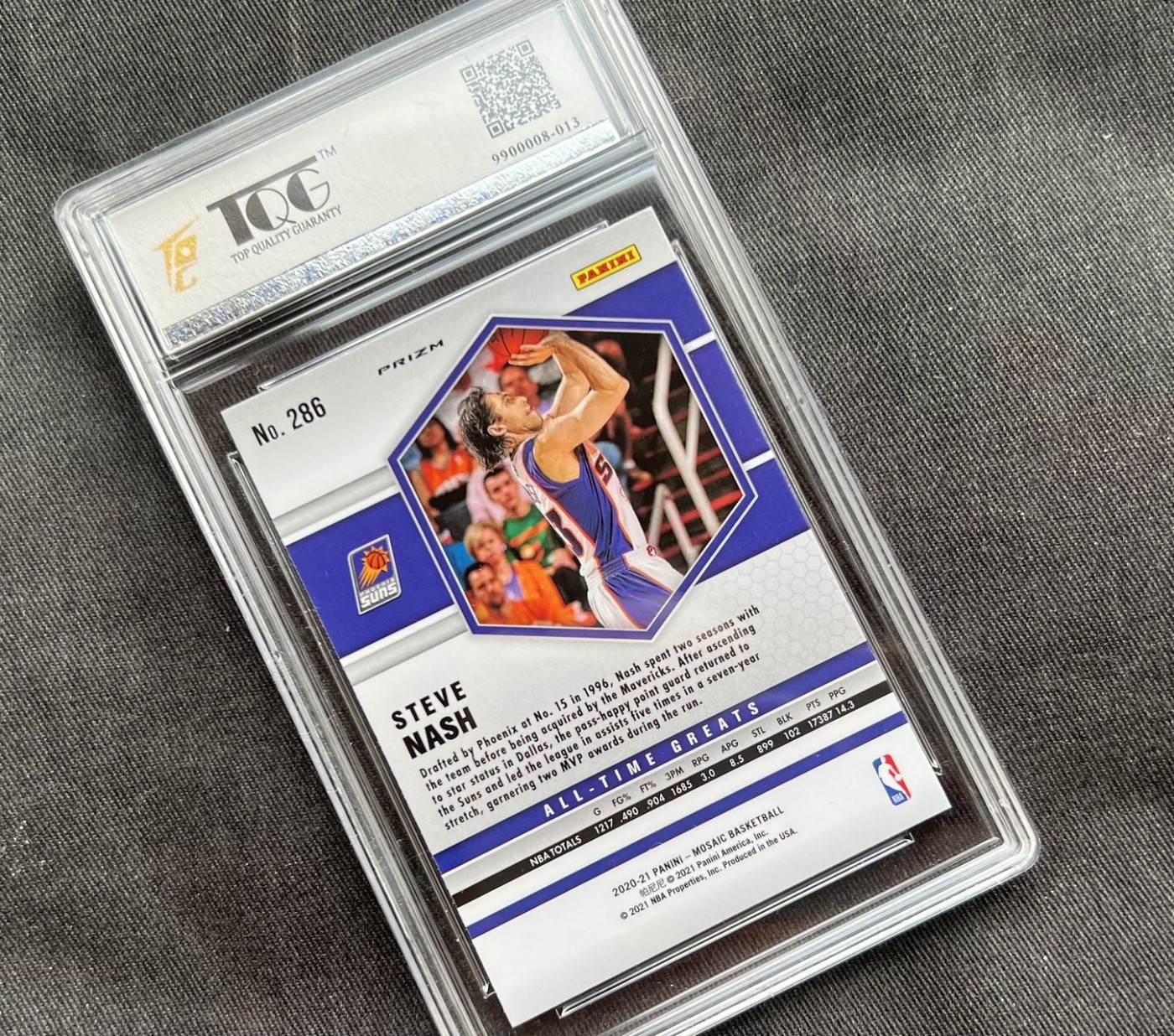 【随心卡拍】收藏卡拍卖【第6期】  【TQG评级】2021 帕尼尼 史蒂夫 纳什