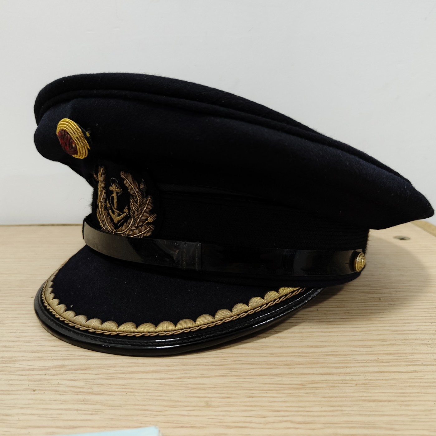 全场0元起拍 第101期 咸鱼国勋章拍卖专场 10月22日（周日）下午6：00开始 稀少 黑色帽罩 BW西德海军尉官大檐帽 58CM