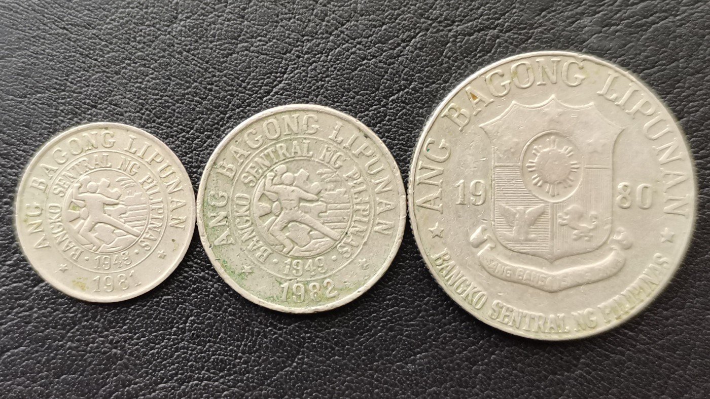 菲律宾 60年代 老版套币 全3枚