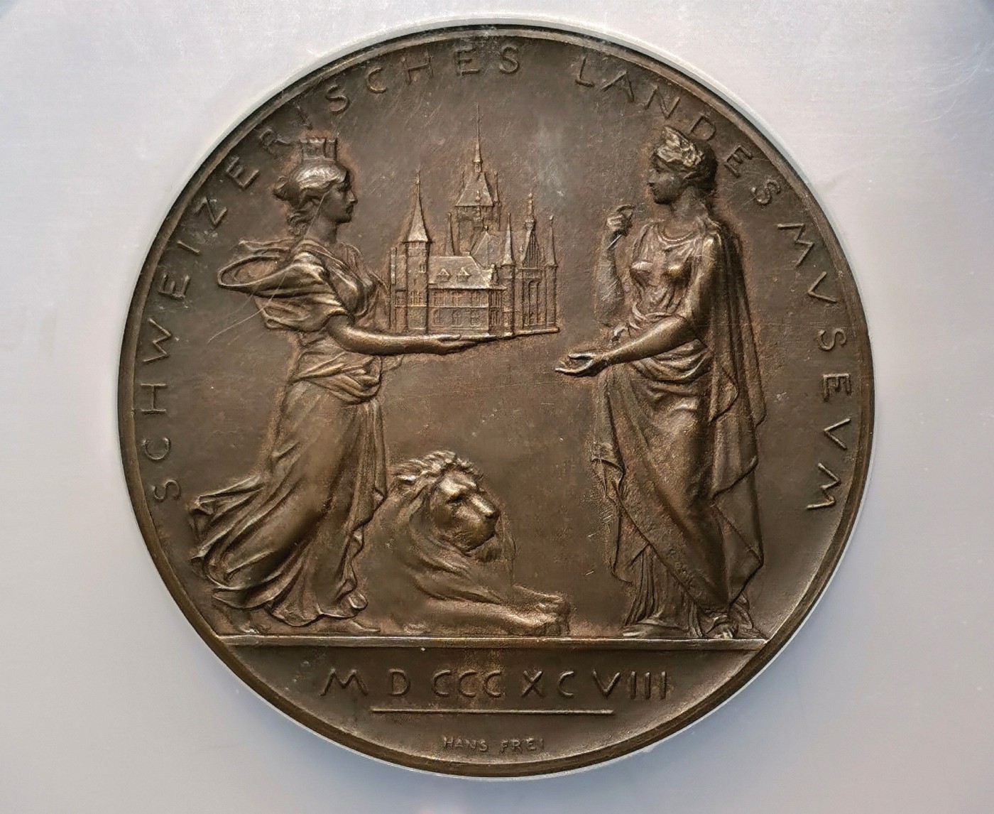 凡希社世界钱币微拍第二百五十一期 1898瑞士国家博物馆纪念铜章NGC-MS63