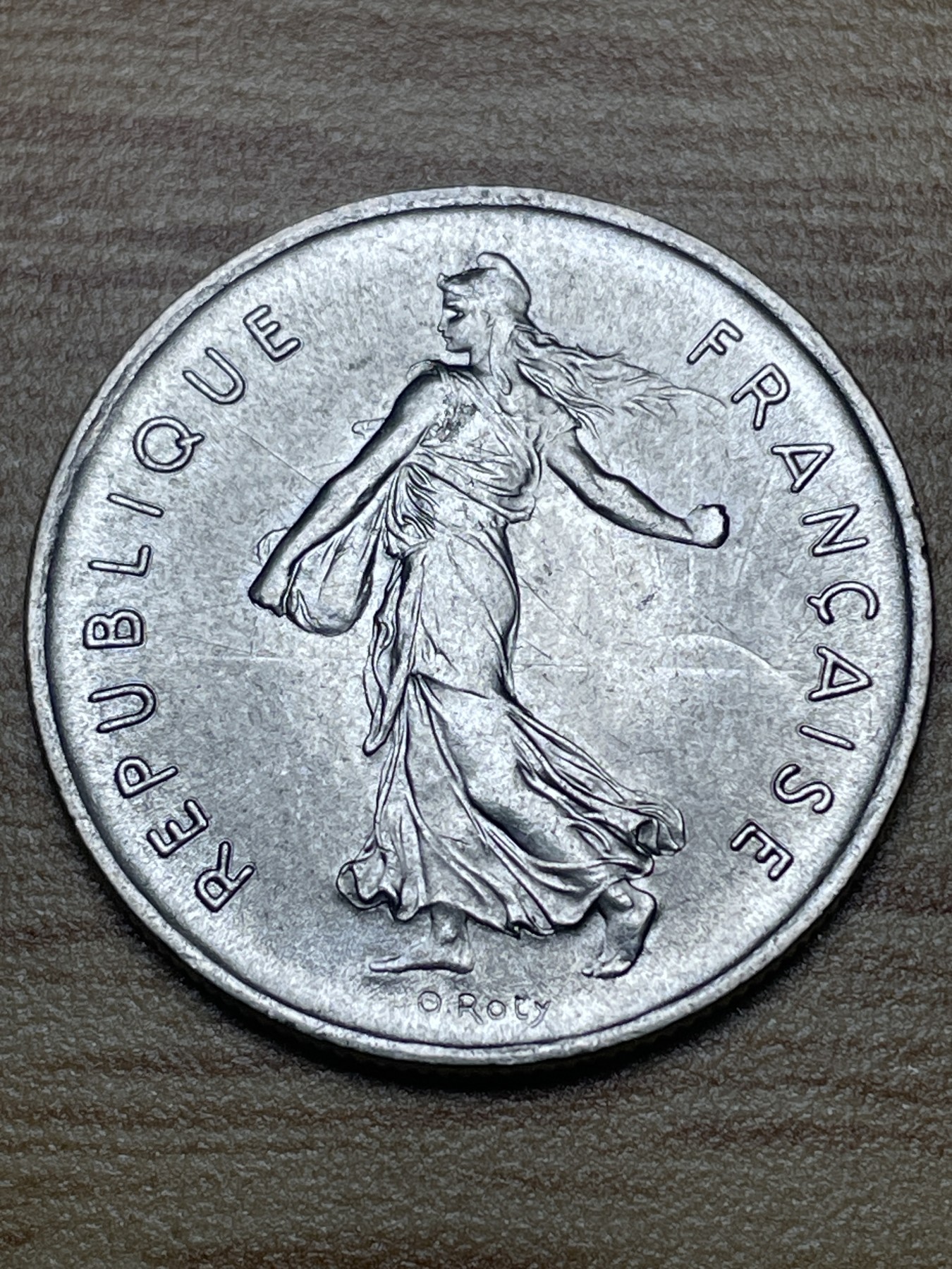 神仙姐姐散币专场第二期（无佣金，预留一期） 美品1971年法国播种女神5法郎