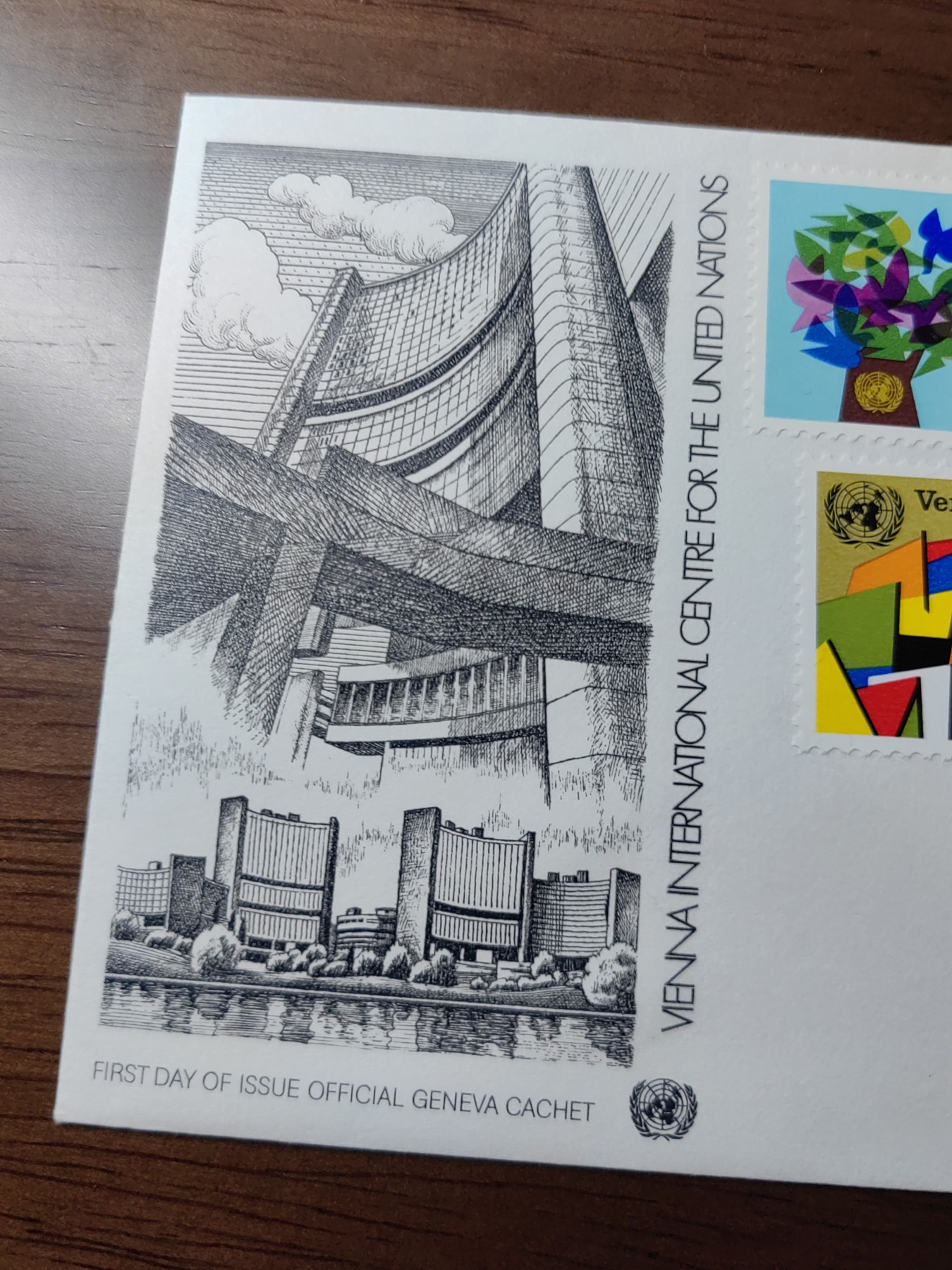 外国邮和小本票精品专场（秒杀和拍卖）第①⑥场 联合国1979年 联合国办事处旗帜建筑纪念邮封