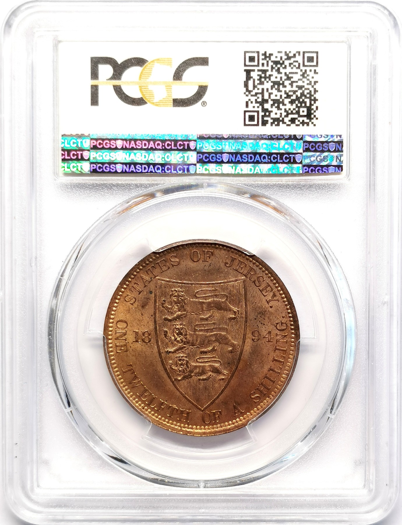 凡希社世界钱币微拍第二百五十一期 1894泽西小维1/12先令铜币PCGS-MS64