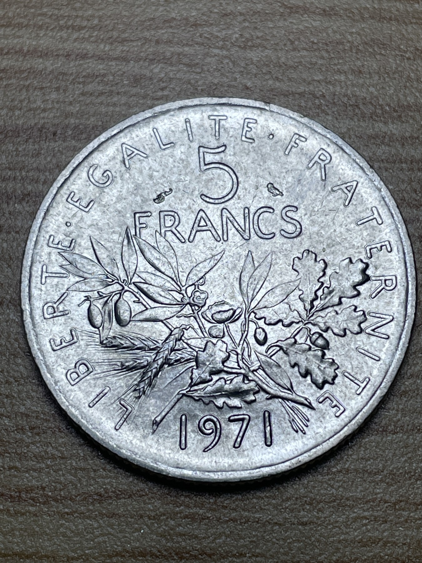 神仙姐姐散币专场第二期（无佣金，预留一期） 美品1971年法国播种女神5法郎