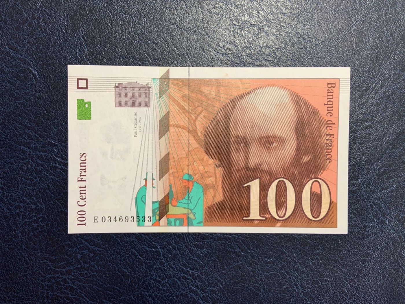 收藏联盟Quantum Auction 第298期拍卖  法国1997年100法郎 品相UNC 画家塞尚