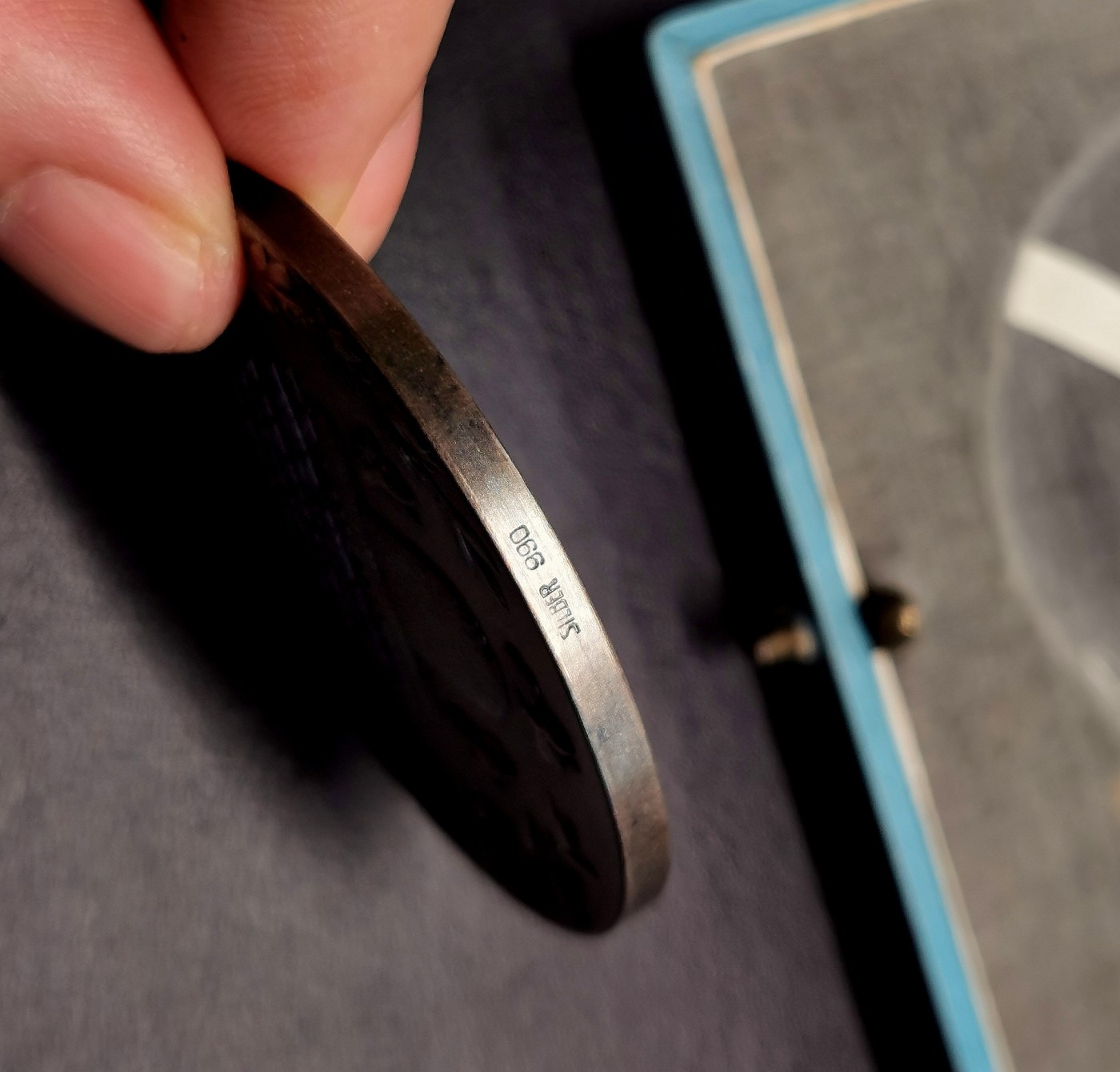 凡希社世界钱币微拍第二百五十一期 19世纪德国巴伐利亚工业协会银章 50mm附原盒